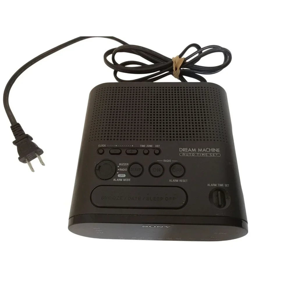 Sony Alarm Clock Radio Unisex Black Dream Machine 10F-0218 Auto Time Set